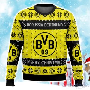 Bundesliga Borussia Dortmund Ugly Christmas Sweater, Xmas Gift Ideas For Fans Product Photo 1