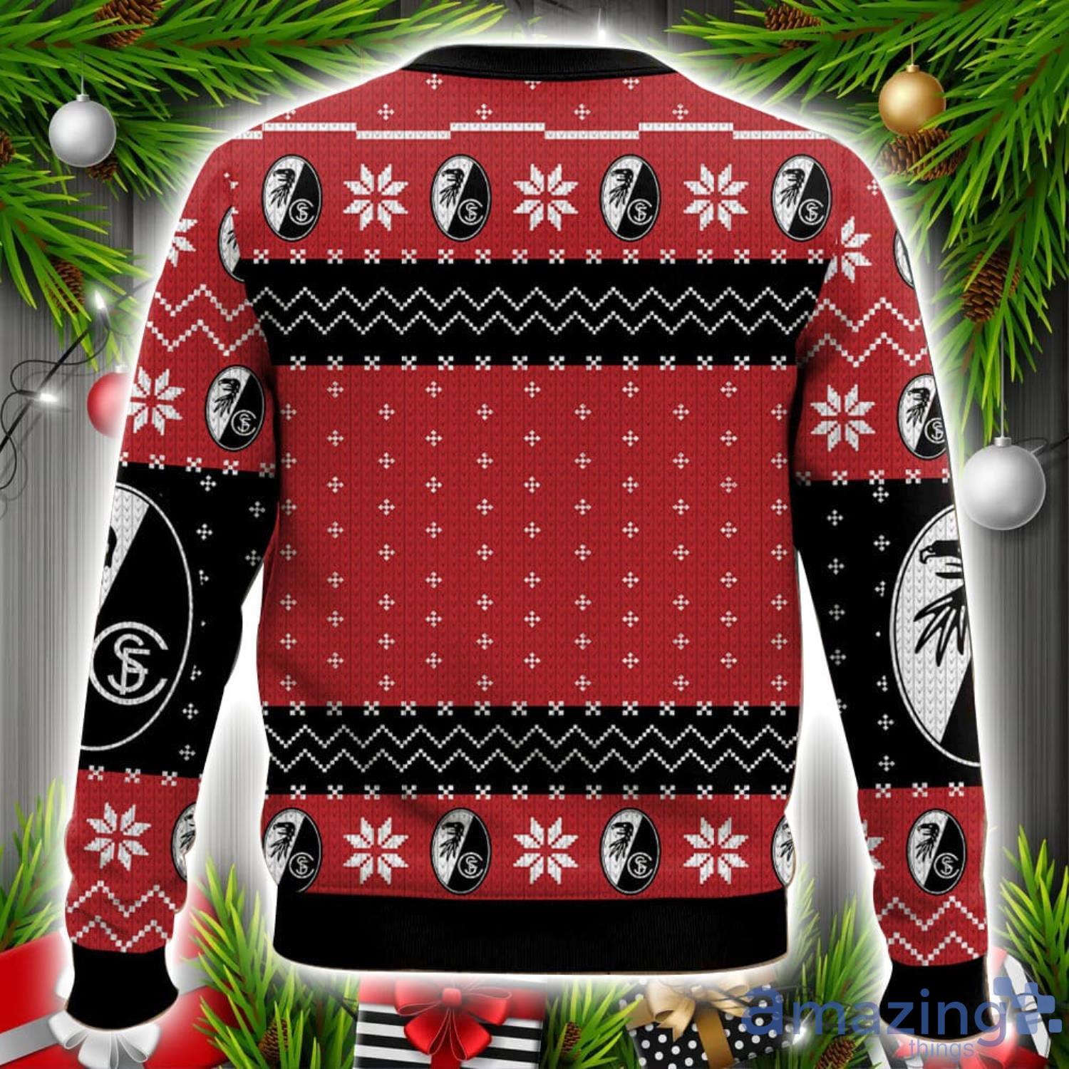 Bundesliga Sport Club Freiburg Ugly Christmas Sweater Christmas Holiday Gift image Bundesliga Sport-Club Freiburg Ugly Christmas Sweater Christmas Holiday Gift Product Photo 1