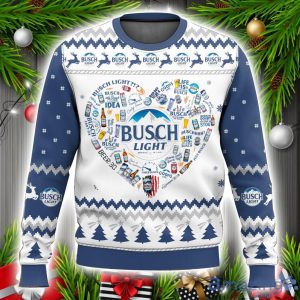 Busch Light Heart Ugly Christmas Sweater Xmas Christmas Gift Product Photo 1