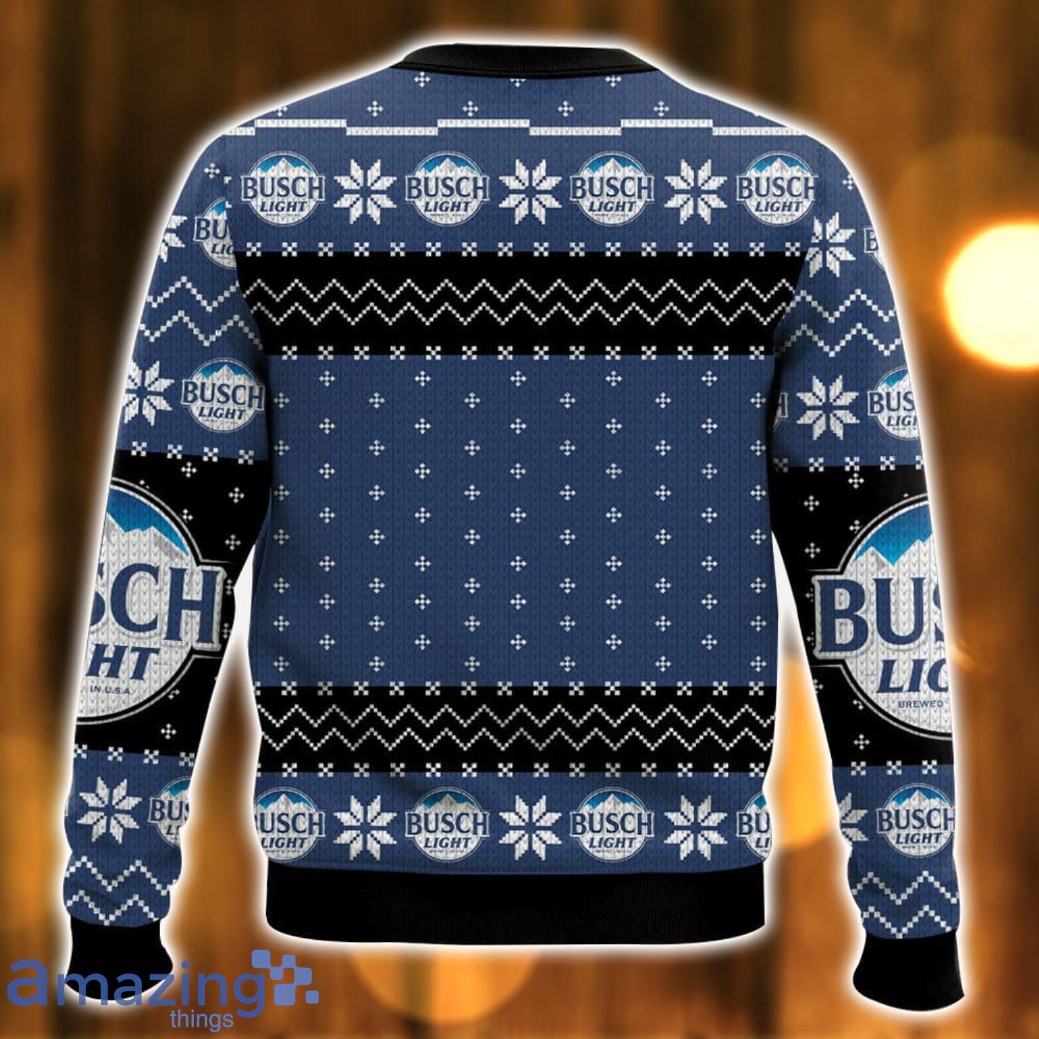 Busch Light Ugly Christmas Sweater Christmas Gift 3D printed Sweater image Busch Light Ugly Christmas Sweater Christmas Gift 3D printed Sweater Product Photo 2