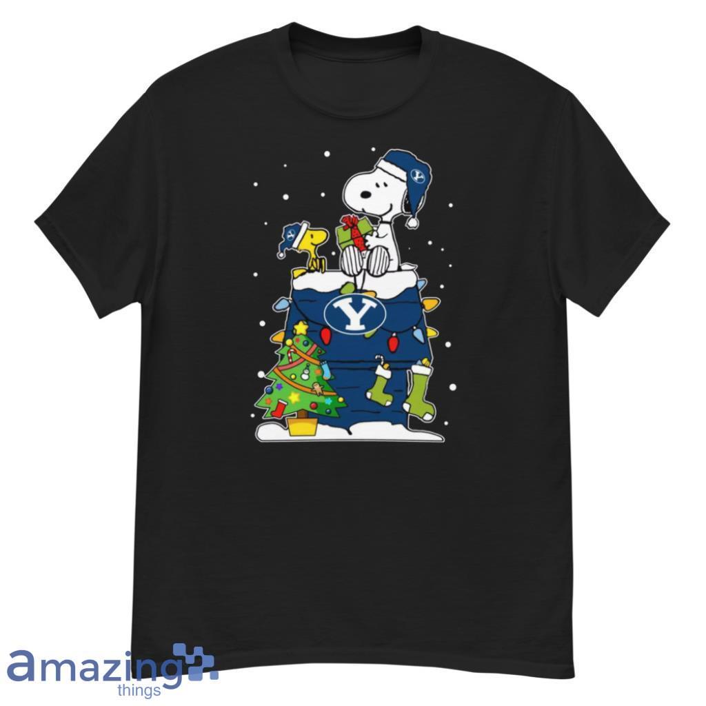 Byu Cougars Ugly Christmas Sweaters Snoopy Woodstock T Shirt image Byu Cougars Ugly Christmas Sweaters Snoopy Woodstock T Shirt Product Photo 1