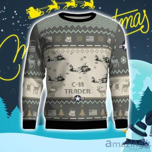C 1A Trader C1A Aircraft New Trend Veteran Sweater Ugly Christmas Sweater Gift For Christmas image C-1A Trader C1A_ Aircraft New Trend Veteran Sweater Ugly Christmas Sweater Gift For Christmas Product Photo 2