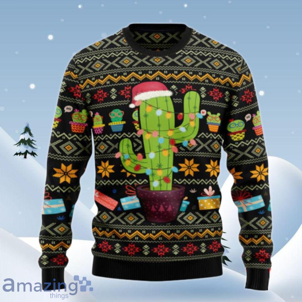 Cactus Xmas Ugly Christmas Sweater Impressive Gift For Men And Womens image Cactus Xmas Ugly Christmas Sweater Impressive Gift For Men And Womens Product Photo 1