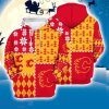 Calgary Flames 3D Hooodie Ugly Sweater Sweatshirt Christmas Pattern Ice Hockey NHL Fans