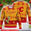 Calgary Flames Grinch Ugly Christmas Sweater Ice Hockey NHL Christmas Gift 3D Sweater Custom Name