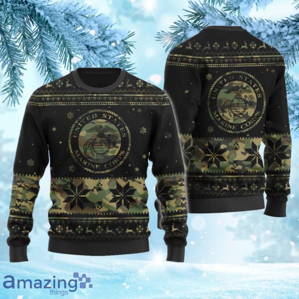 Camouflage ugly 2024 christmas sweater