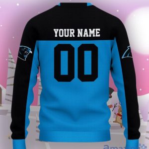 Carolina Panthers Ugly Sweater Custom Name And Number Hot Design For Christmas Gift Product Photo 3