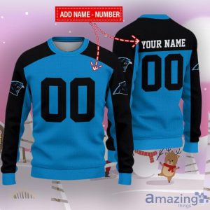 Carolina Panthers Ugly Sweater Custom Name And Number Hot Design For Christmas Gift Product Photo 1