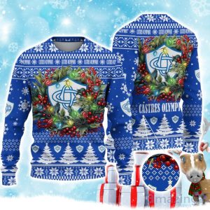 Castres Olympique Ugly Christmas Sweater Gift Ideas For Fans Product Photo 1