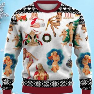 Casual Santa Girl Colorful 3D Ugly Christmas Sweater, Xmas Gift For Everyone Product Photo 1