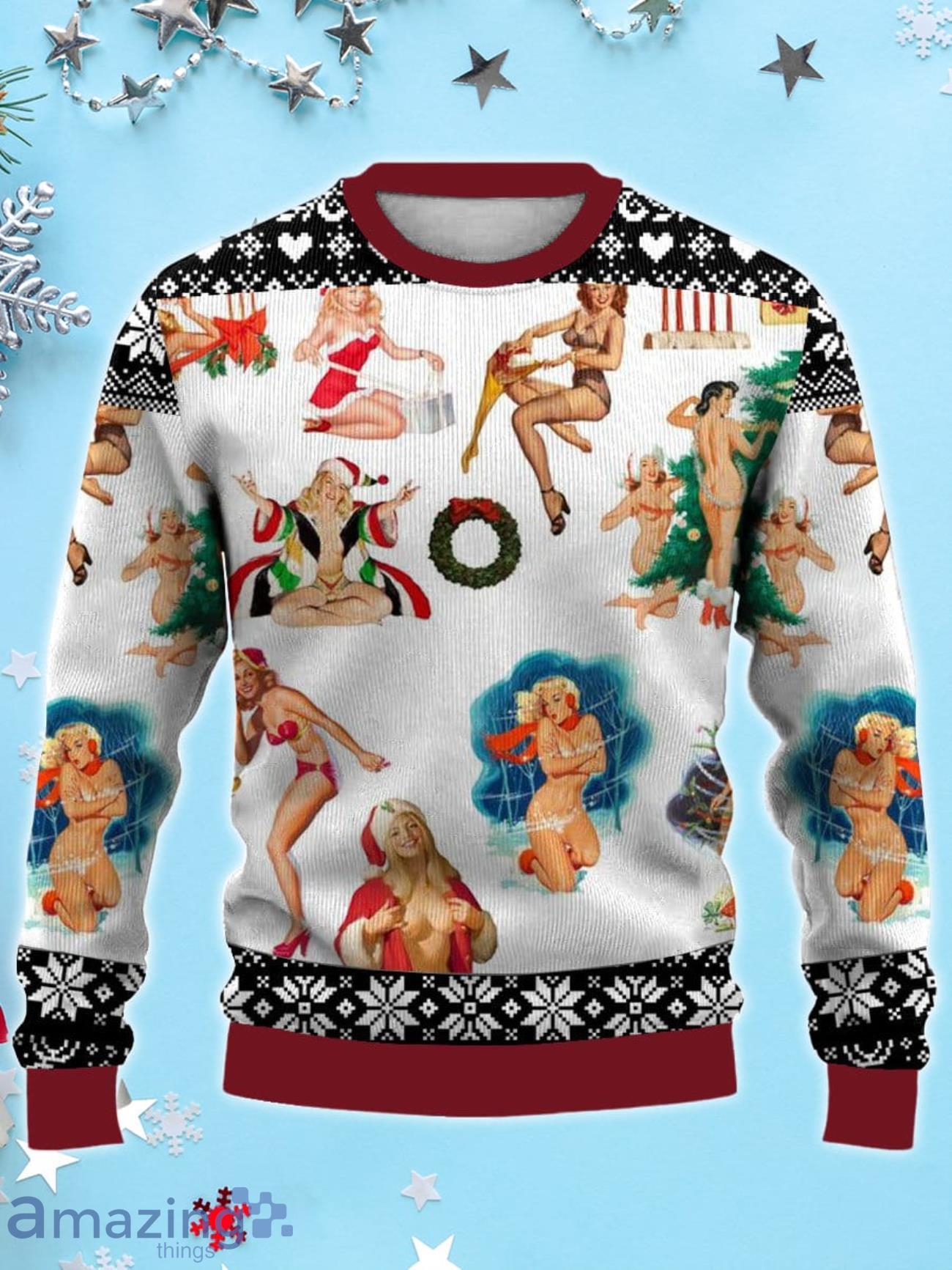 Casual Santa Girl Colorful 3D Ugly Christmas Sweater, Xmas Gift For Everyone image Casual Santa Girl Colorful 3D Ugly Christmas Sweater, Xmas Gift For Everyone Product Photo 1