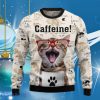 Cat Caffeine Ugly Christmas Sweaters Style Gift For Men And Women