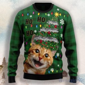Cat Christmas Tree Ugly Christmas Sweater Product Photo 1