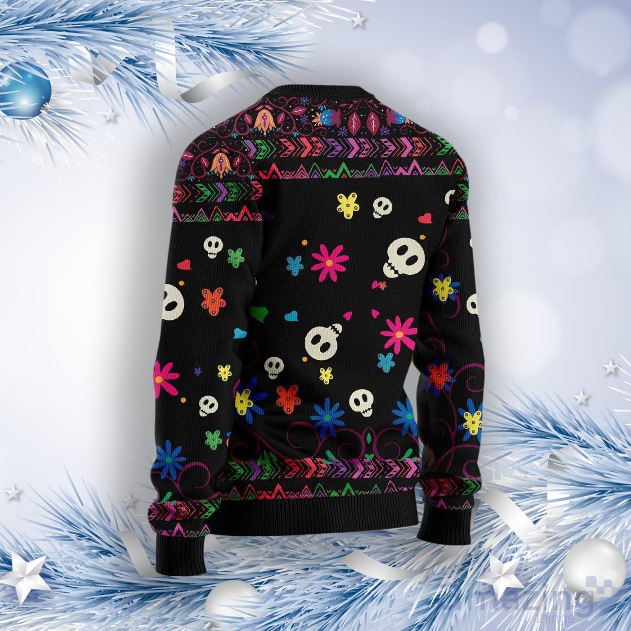 Cat Sugar Skull Ugly Christmas Sweater image Cat Sugar Skull Ugly Christmas Sweater Product Photo 2