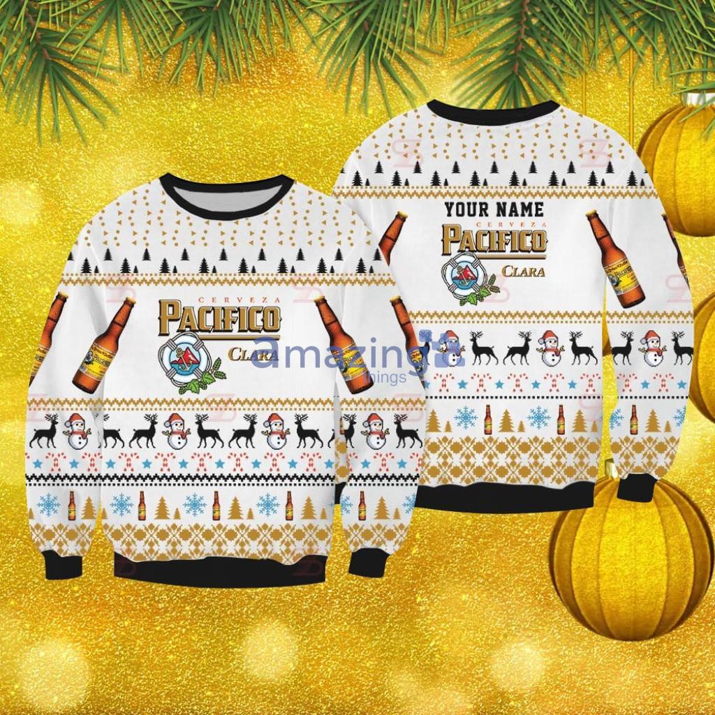 Cerveza Pacifico Clara Custom Ugly Ugly Sweater Christmas Gift For Men And Women image Cerveza Pacifico Clara Custom Ugly Ugly Sweater Christmas Gift For Men And Women Product Photo 1