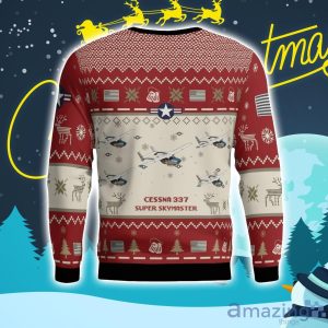 Cessna 337 Super Skymaster Aircraft Ugly Christmas Sweater Christmas Gift Veteran 3D Sweater image Cessna 337 Super Skymaster Aircraft Ugly Christmas Sweater Christmas Gift Veteran 3D Sweater Product Photo 3