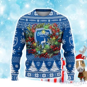 Chamois Niortais FC Ugly Christmas Sweater Gift Ideas For Fans Product Photo 2