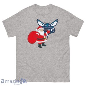 Charlotte Hornets Santa Claus Logo Christmas T Shirt Product Photo 3