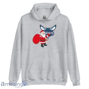 Charlotte Hornets Santa Claus Logo Christmas T Shirt Product Photo 6