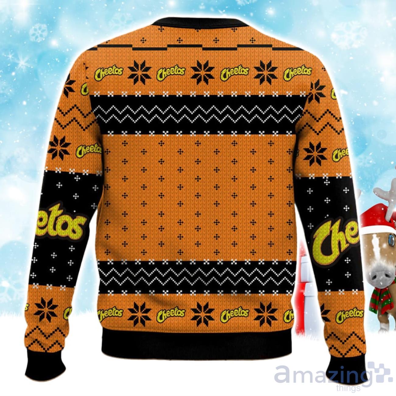 Cheetos Snack Brand Ugly Christmas Sweater, Xmas Gift Ideas For Fans image Cheetos Snack Brand Ugly Christmas Sweater, Xmas Gift Ideas For Fans Product Photo 2