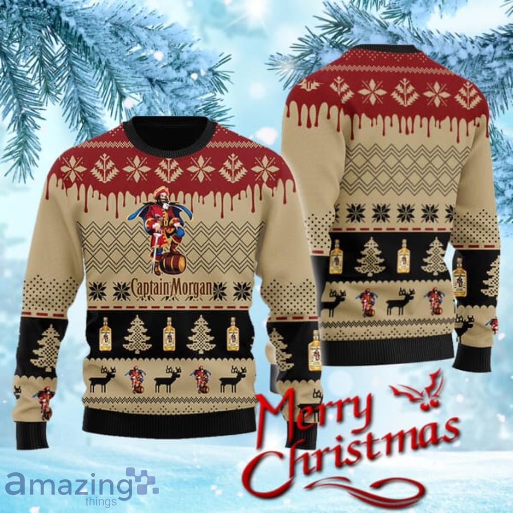 Chevron Pattern Captain Morgan Christmas Christmas Ugly Sweater Gift For Men And Women image Chevron Pattern Captain Morgan Christmas Christmas Ugly Sweater Gift For Men And Women Product Photo 1
