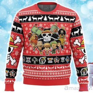 Chibi Straw Hat Pirates One Piece Ugly Christmas Sweater Xmas Gift For Men Women Product Photo 1