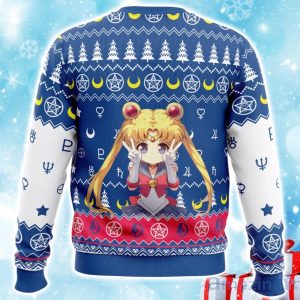 Chibi Usagi Tsukino Sailor Moon Ugly Christmas Sweater Xmas Gift For Men Women Product Photo 2
