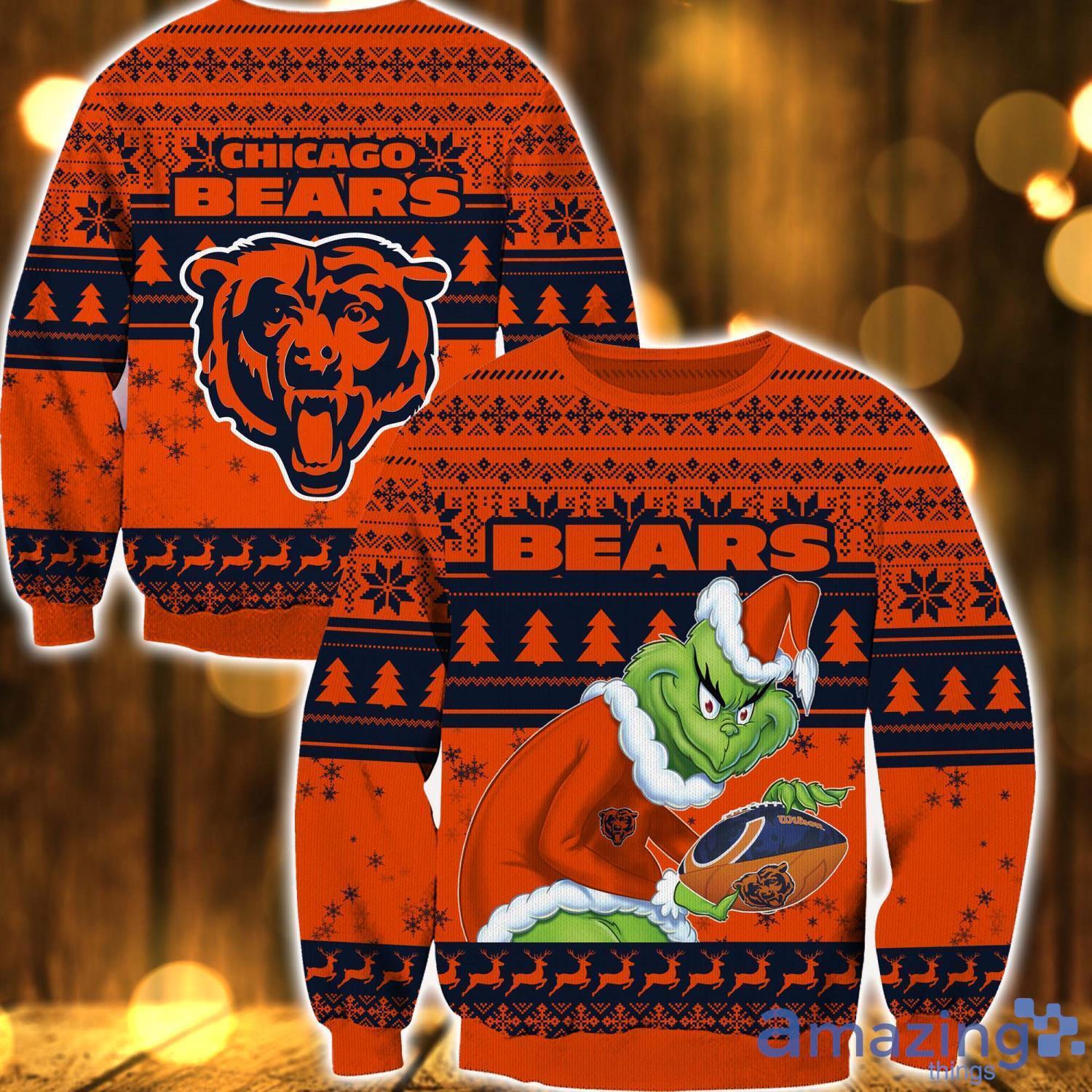 Chicago Bears Grinch Christmas Ugly Christmas Sweater Funny Gift Christmas Sweater image Chicago Bears Grinch Christmas Ugly Christmas Sweater Funny Gift Christmas Sweater Product Photo 1