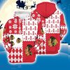 Chicago Blackhawks 3D Hooodie Ugly Sweater Sweatshirt Christmas Pattern Ice Hockey NHL Fans