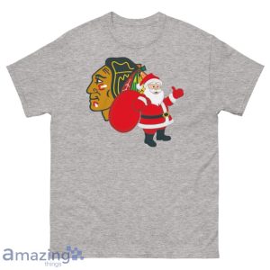 Chicago Blackhawks Santa Claus Logo Christmas T Shirt Product Photo 3