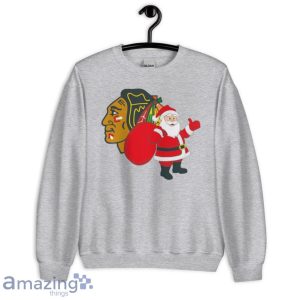 Chicago Blackhawks Santa Claus Logo Christmas T Shirt Product Photo 4