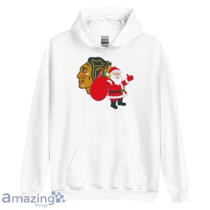 Chicago Blackhawks Santa Claus Logo Christmas T Shirt Product Photo 5