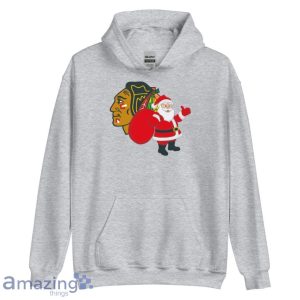 Chicago Blackhawks Santa Claus Logo Christmas T Shirt Product Photo 6