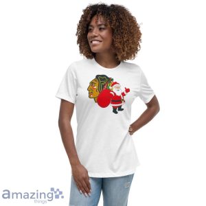 Chicago Blackhawks Santa Claus Logo Christmas T Shirt Product Photo 8