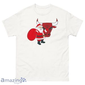 Chicago Bulls Santa Claus Logo Christmas T Shirt Product Photo 2