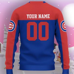 Chicago Cubs Ugly Sweater Custom Name And Number Hot Design For Christmas Gift Product Photo 3