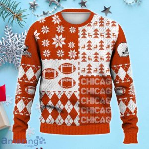 Chicago Ugly Sweater Christmas, Retro Football American Sweatshirt Pattern 3D For Fans image Chicago Ugly Sweater Christmas, Retro Football American Sweatshirt Pattern 3D For Fans Product Photo 2