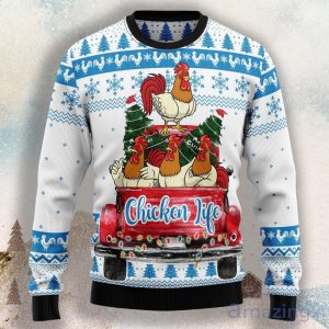 Chicken Life Ugly Christmas Sweater Product Photo 1