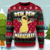 Chicken Pew Pew Madafakas Funny Chicken Gangster Meme Ugly Christmas Sweater Style Gift