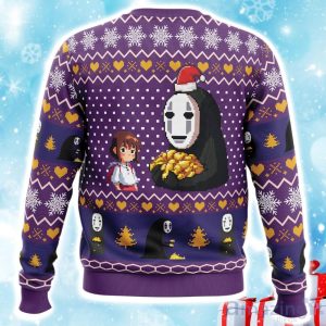Chihiro And No Face Spirited Away Ugly Christmas Sweater Xmas Gift For Men Women Product Photo 2