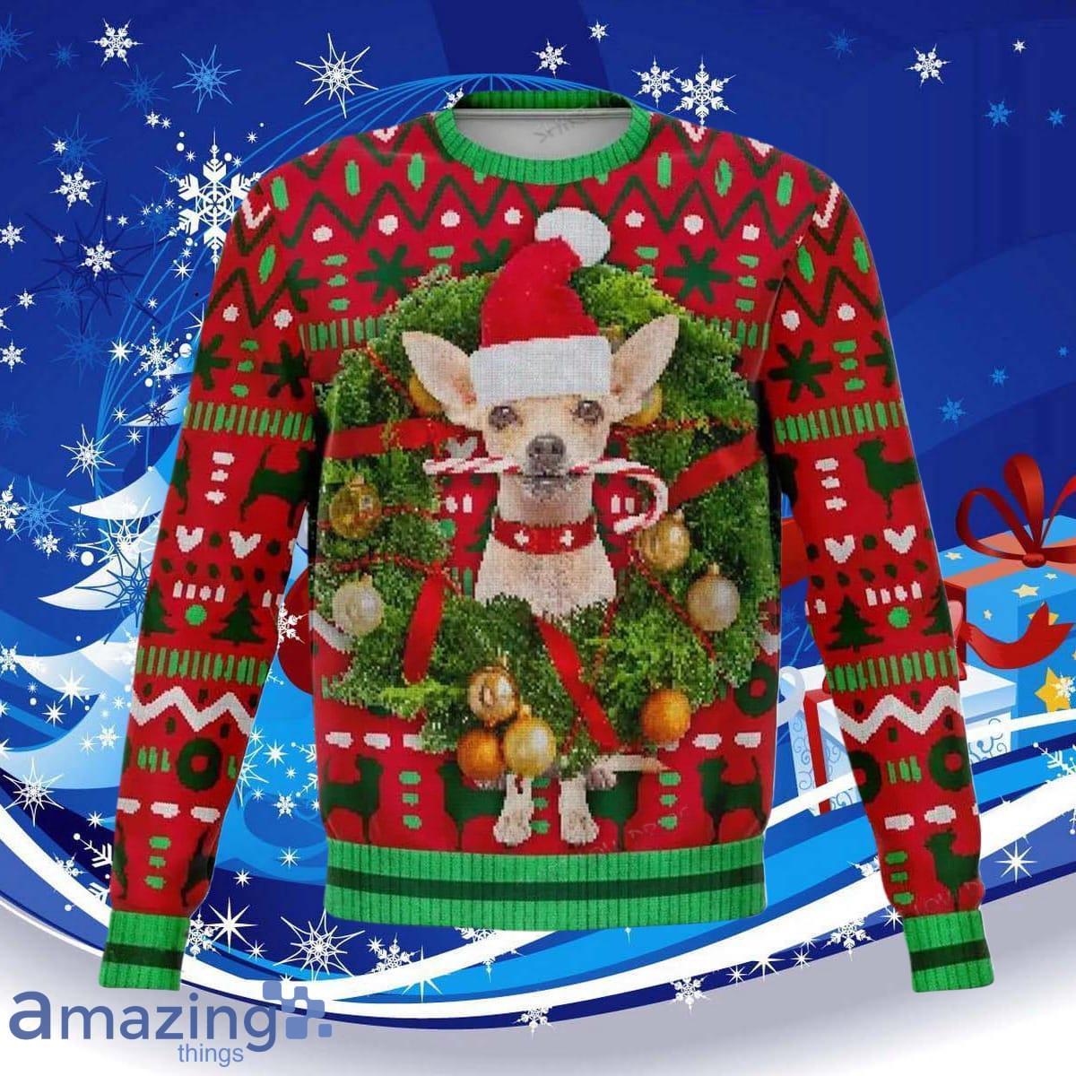 Chihuahua Xmas Life Ugly Christmas Sweater Gift For Men And Women image Chihuahua Xmas Life Ugly Christmas Sweater Gift For Men And Women Product Photo 1