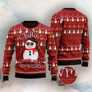 Chillin With My Snowmies Ugly Christmas Sweater Product Photo 3