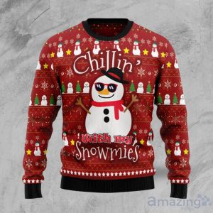 Chillin With My Snowmies Ugly Christmas Sweater Product Photo 1