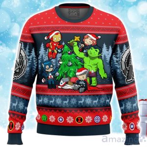 Christmas Avengers Chibi Marvel Comics Ugly Christmas Sweate Product Photo 1