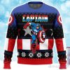 Christmas Captain America Marvel Comics Ugly Christmas Sweater Xmas Gift For Men Women