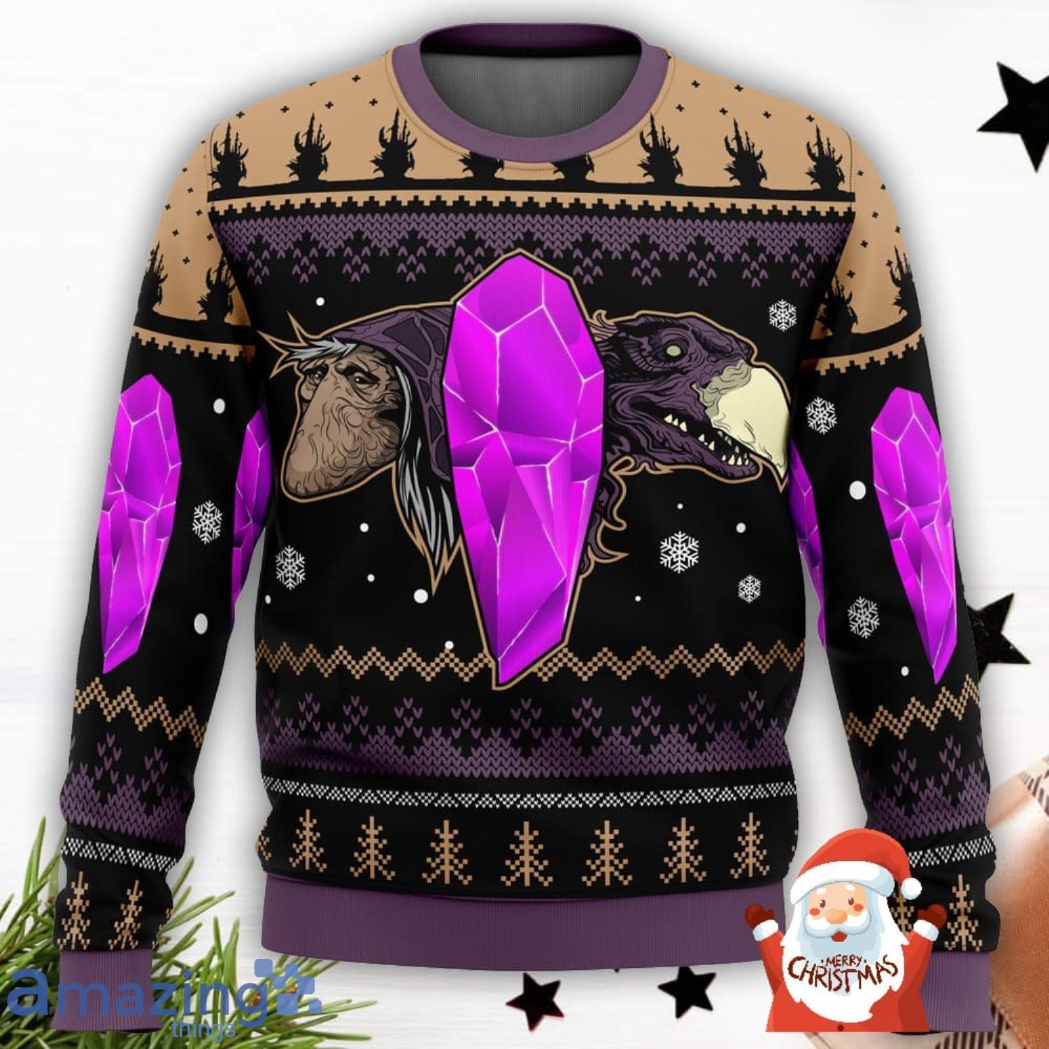 Christmas Crystal The Dark Crystal 3D Ugly Christmas Sweater Christmas Gift For Men And Women image Christmas Crystal The Dark Crystal 3D Ugly Christmas Sweater Christmas Gift For Men And Women Product Photo 2