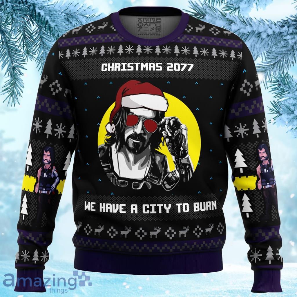 Christmas Cyberpunk 2077 Ugly Christmas Sweater Gift For Men And Women image Christmas Cyberpunk 2077 Ugly Christmas Sweater Gift For Men And Women Product Photo 1