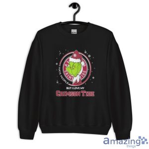 Christmas Grinch Santa I Hate People But I Love My Alabama Crimson Tide Christmas Shirt Gift Ideas - Unisex Heavy Blend Crewneck Sweatshirt