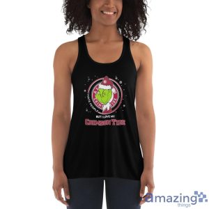 Christmas Grinch Santa I Hate People But I Love My Alabama Crimson Tide Christmas Shirt Gift Ideas - Women's Flowy Racerback Tank