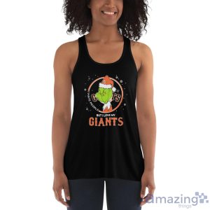 Christmas Grinch Santa I Hate People But I Love My San Francisco Giants Christmas Shirt Gift Ideas - Women's Flowy Racerback Tank